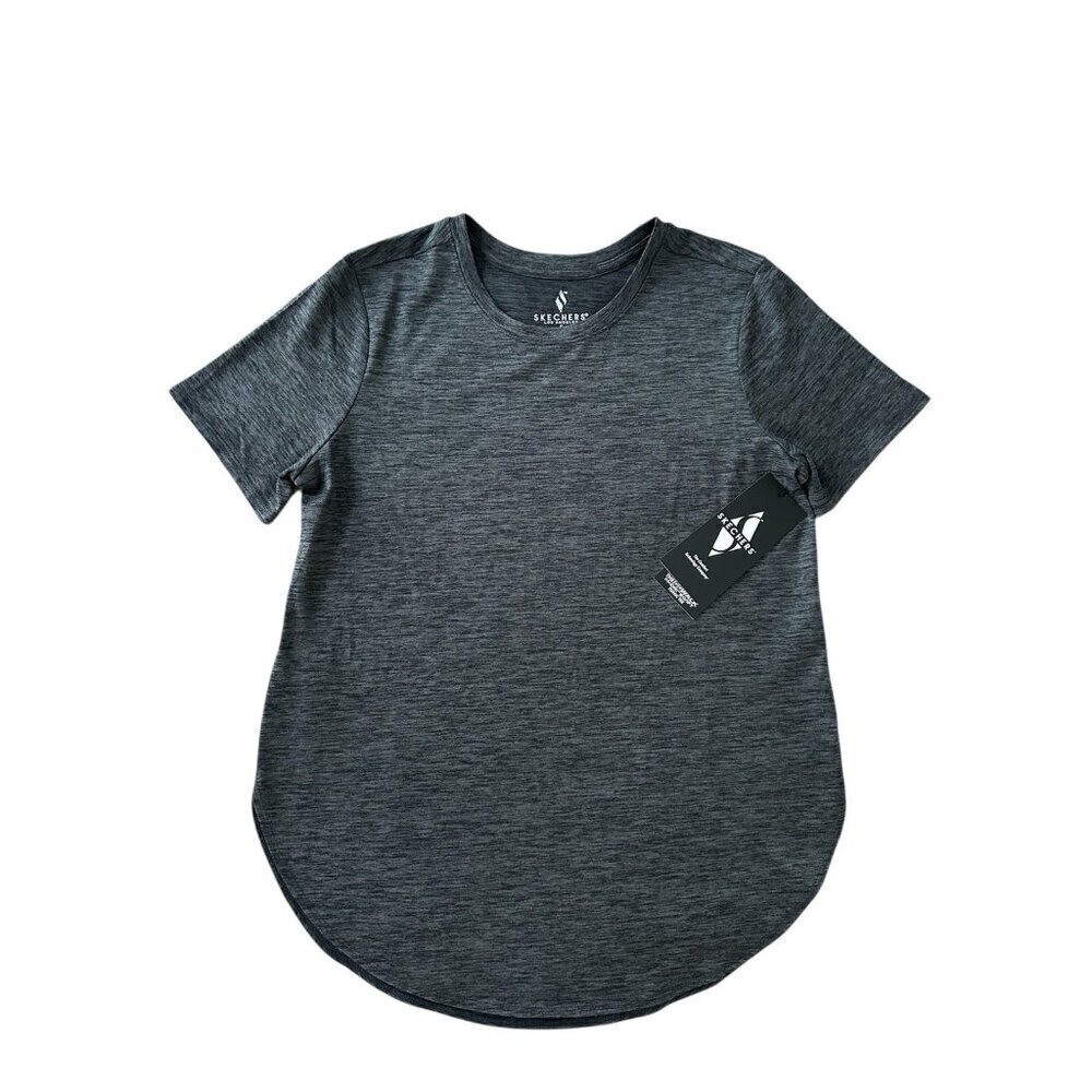 Skechers Women's GODRI Swift Tunic Tee grey Size S T-shirt Shot Sleeves New